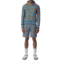 Sweat-shirt à capuche en coton Monogram unisexe - Bright Cobalt