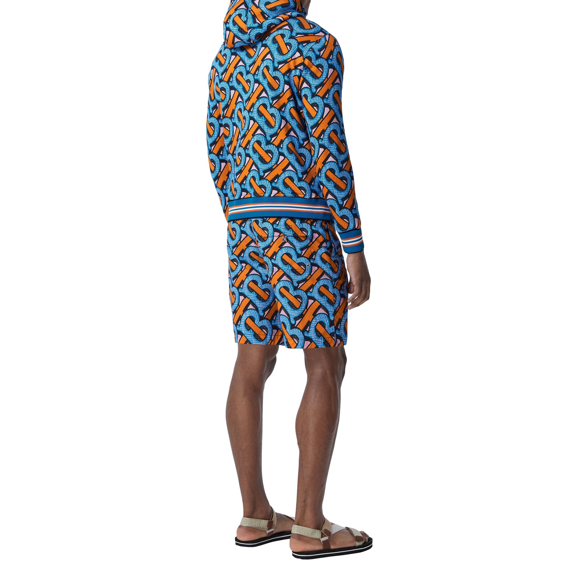 Sweat-shirt à capuche en coton Monogram unisexe - Bright Cobalt