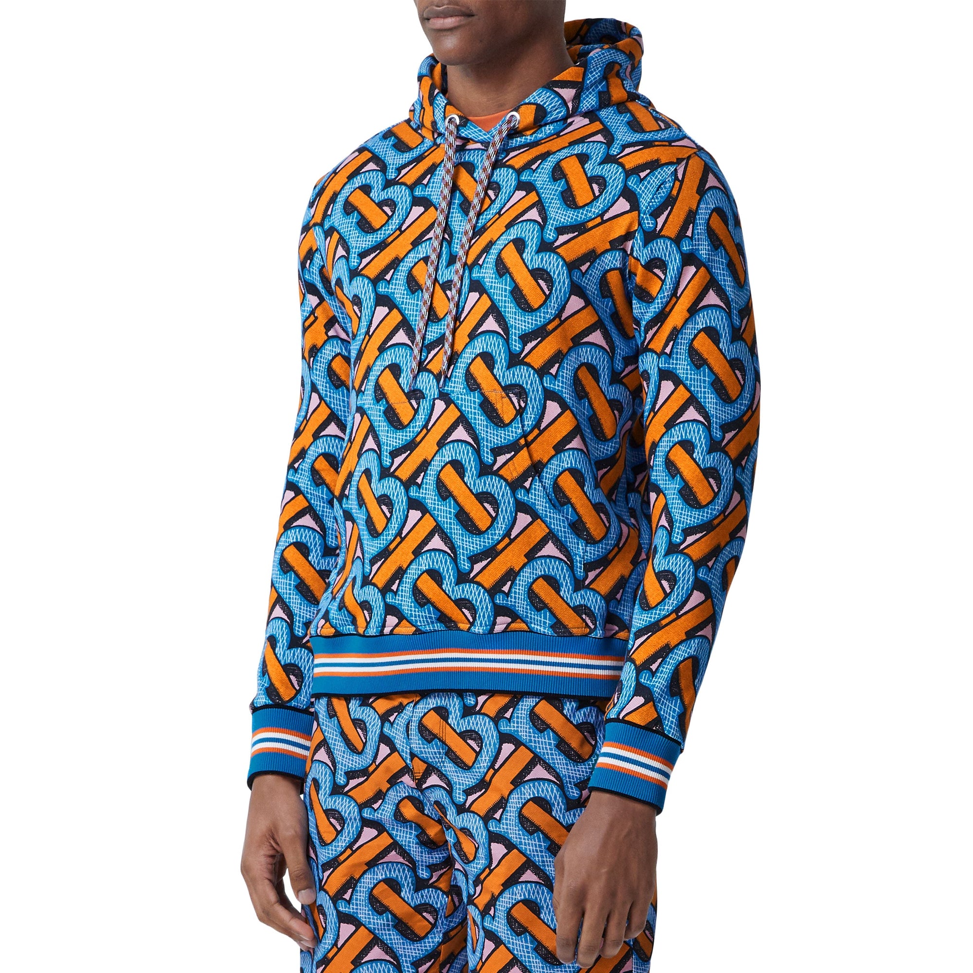 Sweat-shirt à capuche en coton Monogram unisexe - Bright Cobalt