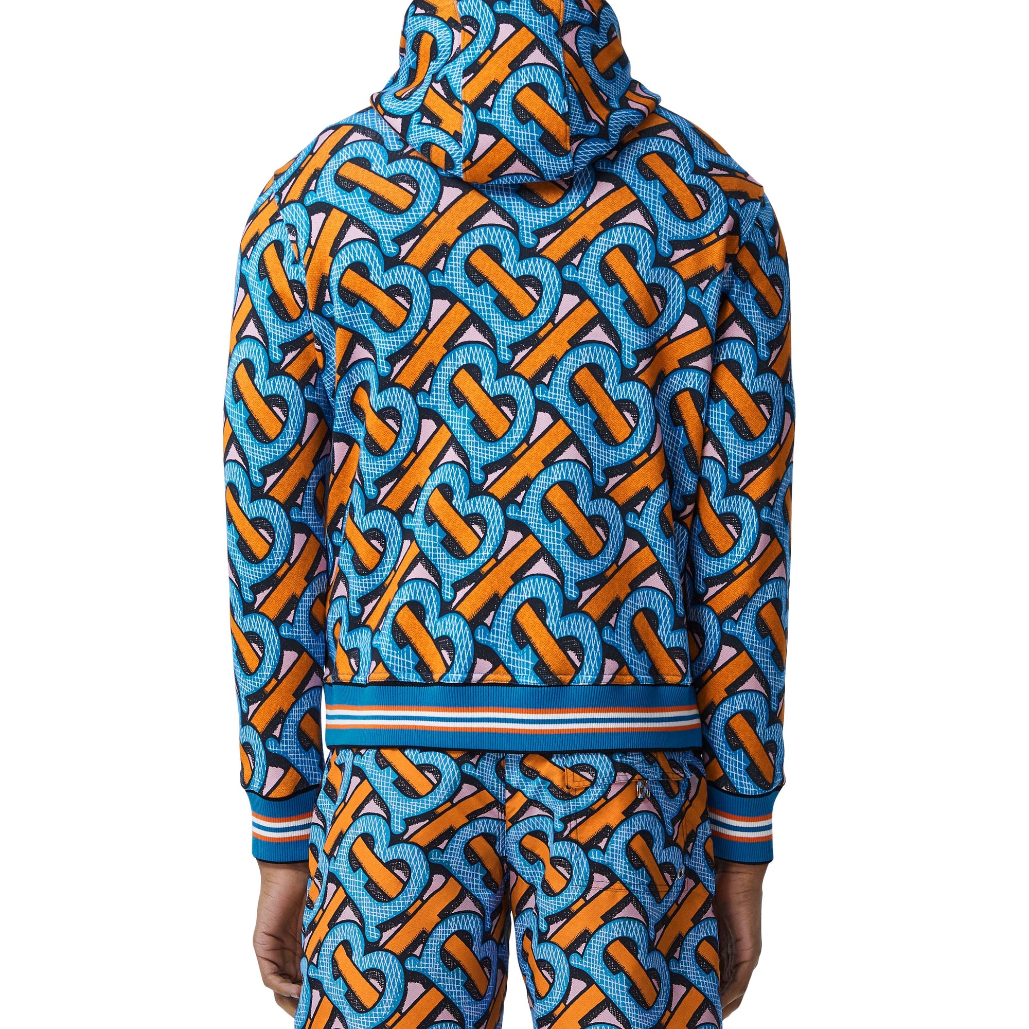 Sweat-shirt à capuche en coton Monogram unisexe - Bright Cobalt