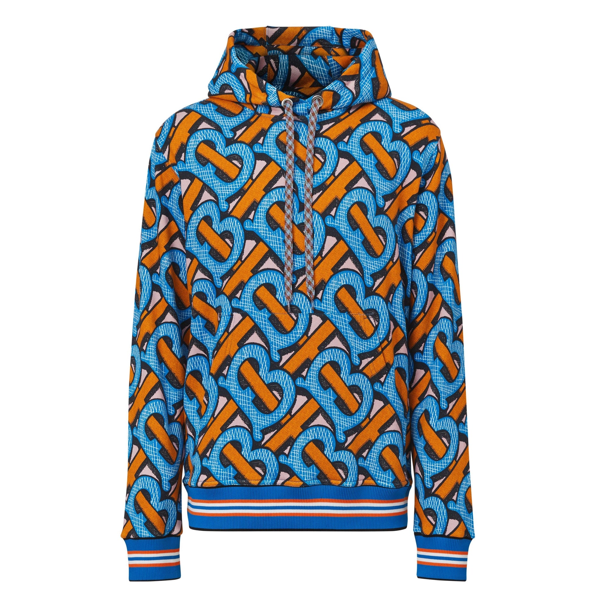 Sweat-shirt à capuche en coton Monogram unisexe - Bright Cobalt