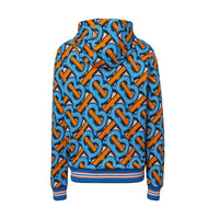 Sweat-shirt à capuche en coton Monogram unisexe - Bright Cobalt