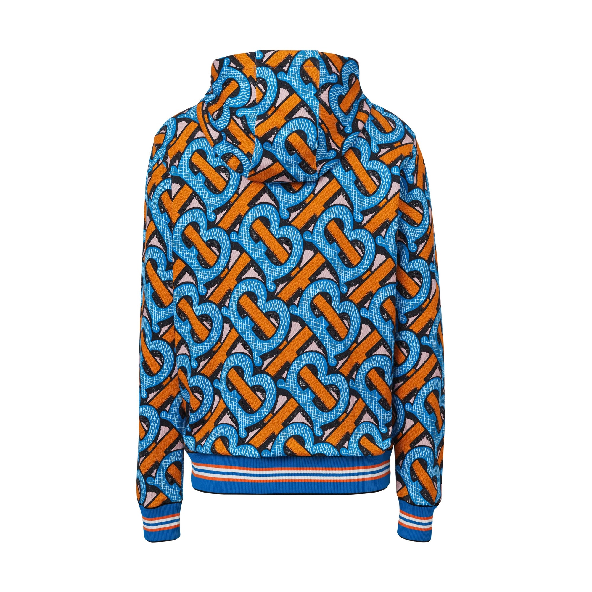 Sweat-shirt à capuche en coton Monogram unisexe - Bright Cobalt