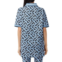 Polo en piqué de coton Monogram unisexe - Pale Azure