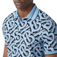 Polo en piqué de coton Monogram unisexe - Pale Azure