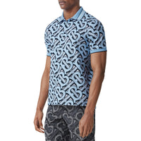 Polo en piqué de coton Monogram unisexe - Pale Azure