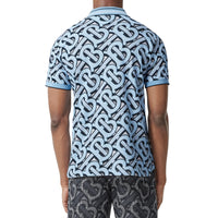 Polo en piqué de coton Monogram unisexe - Pale Azure