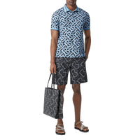 Polo en piqué de coton Monogram unisexe - Pale Azure