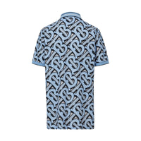 Polo en piqué de coton Monogram unisexe - Pale Azure