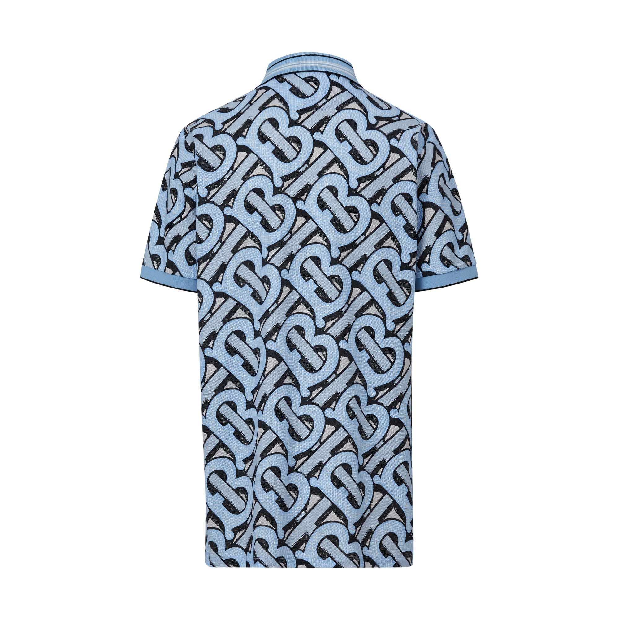 Polo en piqué de coton Monogram unisexe - Pale Azure
