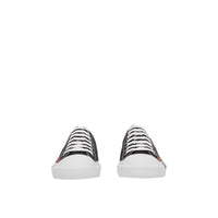 Sneakers en gabardine de coton tricolore avec logo - Black