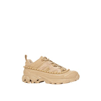 Sneakers Arthur en cuir velours et cuir avec chaîne - Honey