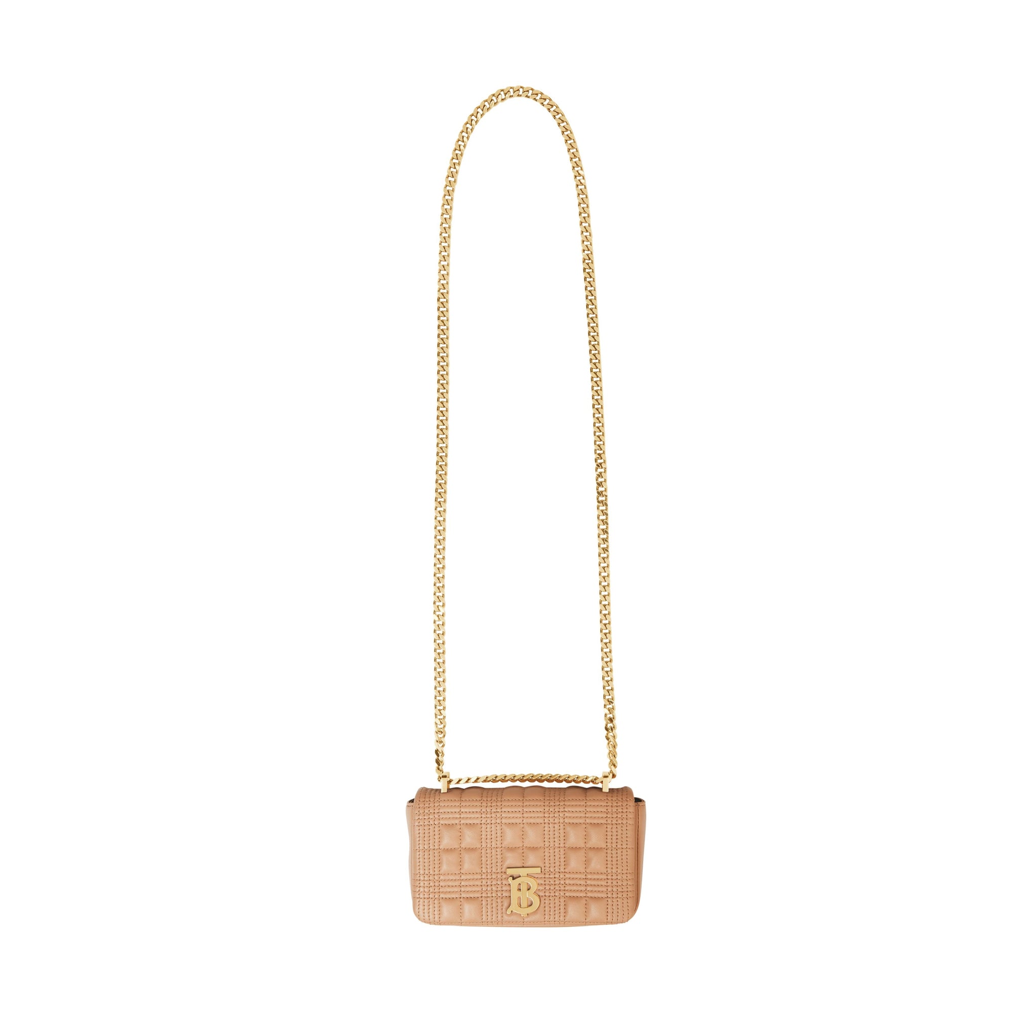 Mini sac Lola matelassé en cuir d'agneau - Camel