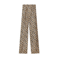 Pantalon ample en sergé de soie Monogram - Dark Beige