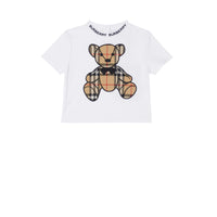 T-shirt en coton avec appliqué Thomas Bear - White