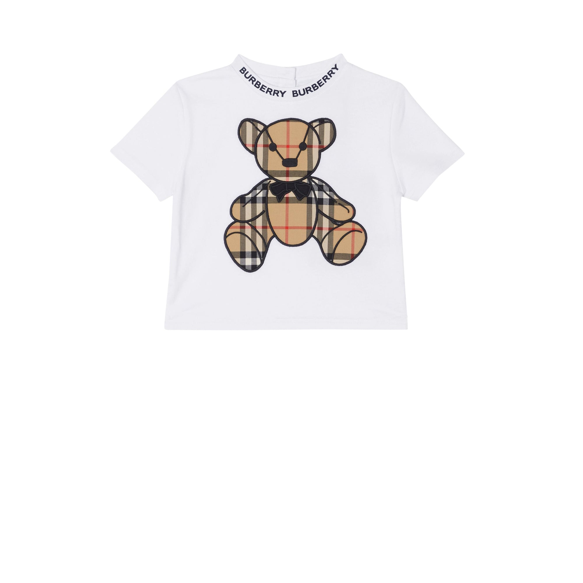 T-shirt en coton avec appliqué Thomas Bear - White