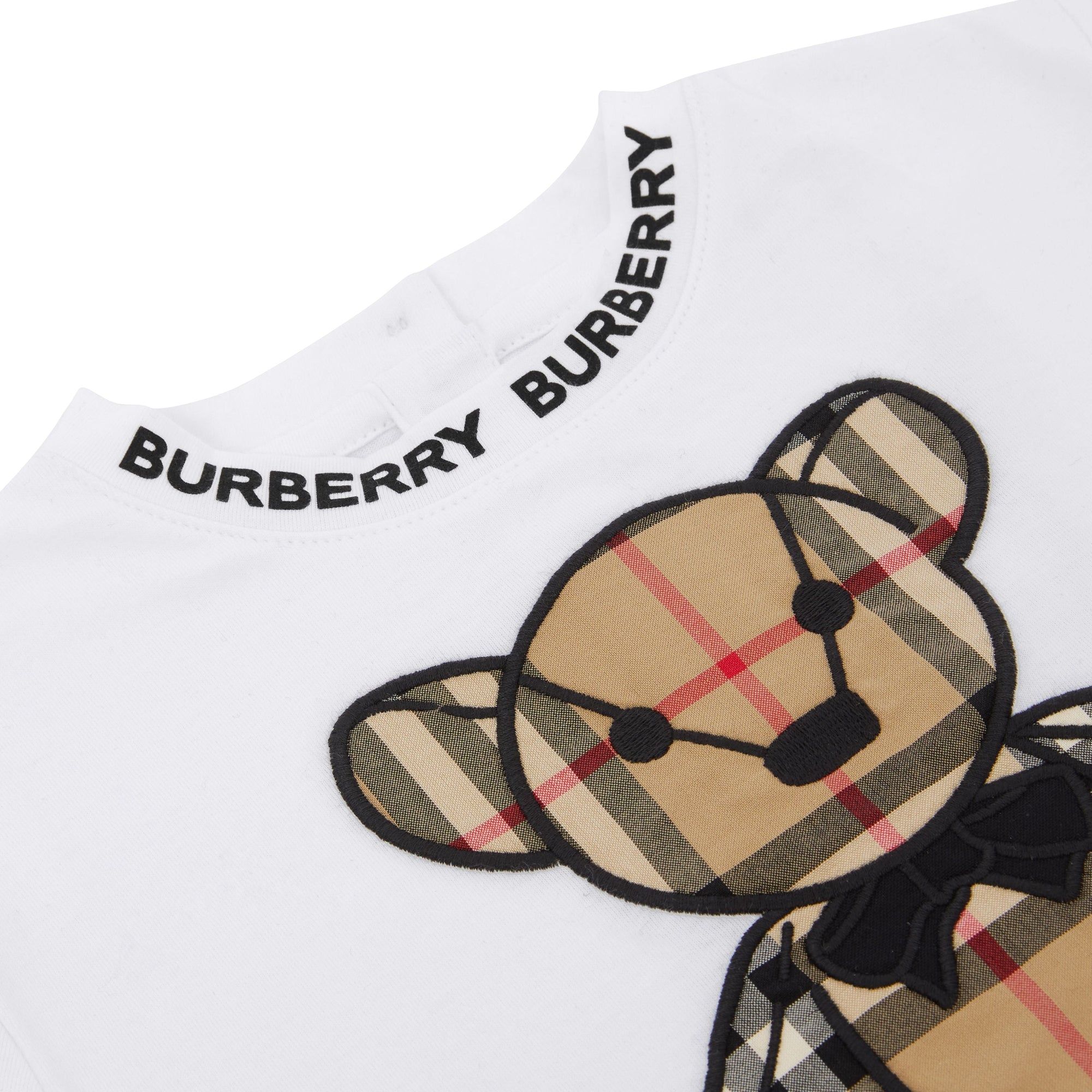 T-shirt en coton avec appliqué Thomas Bear - White