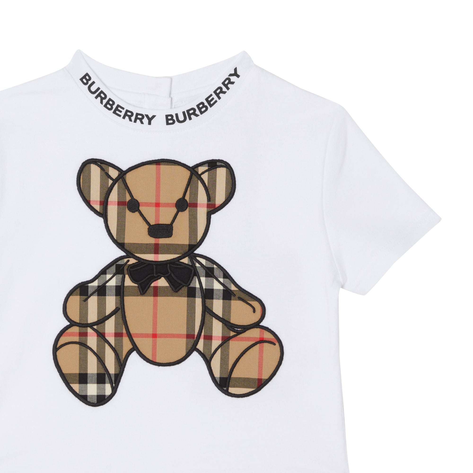 T-shirt en coton avec appliqué Thomas Bear - White