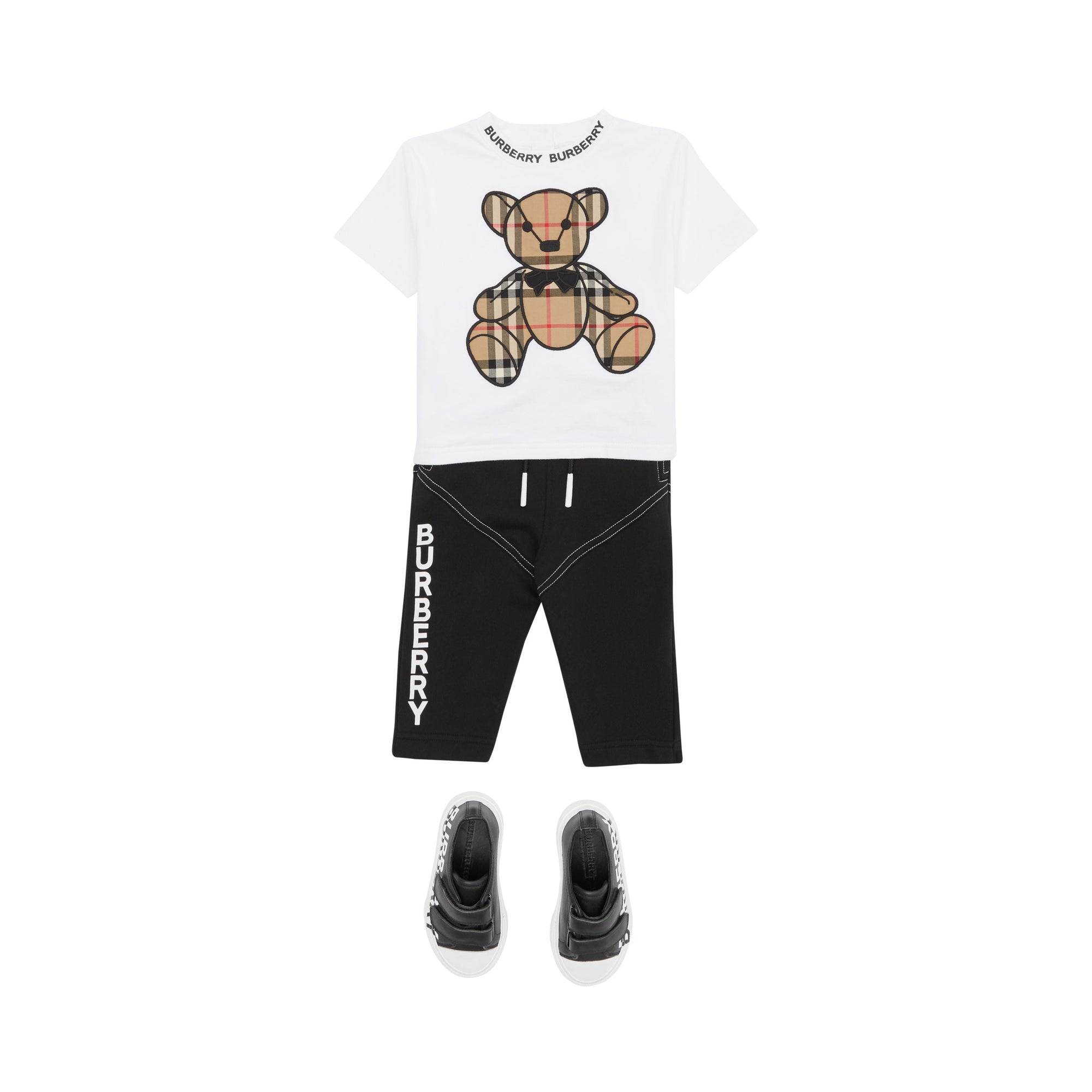 T-shirt en coton avec appliqué Thomas Bear - White