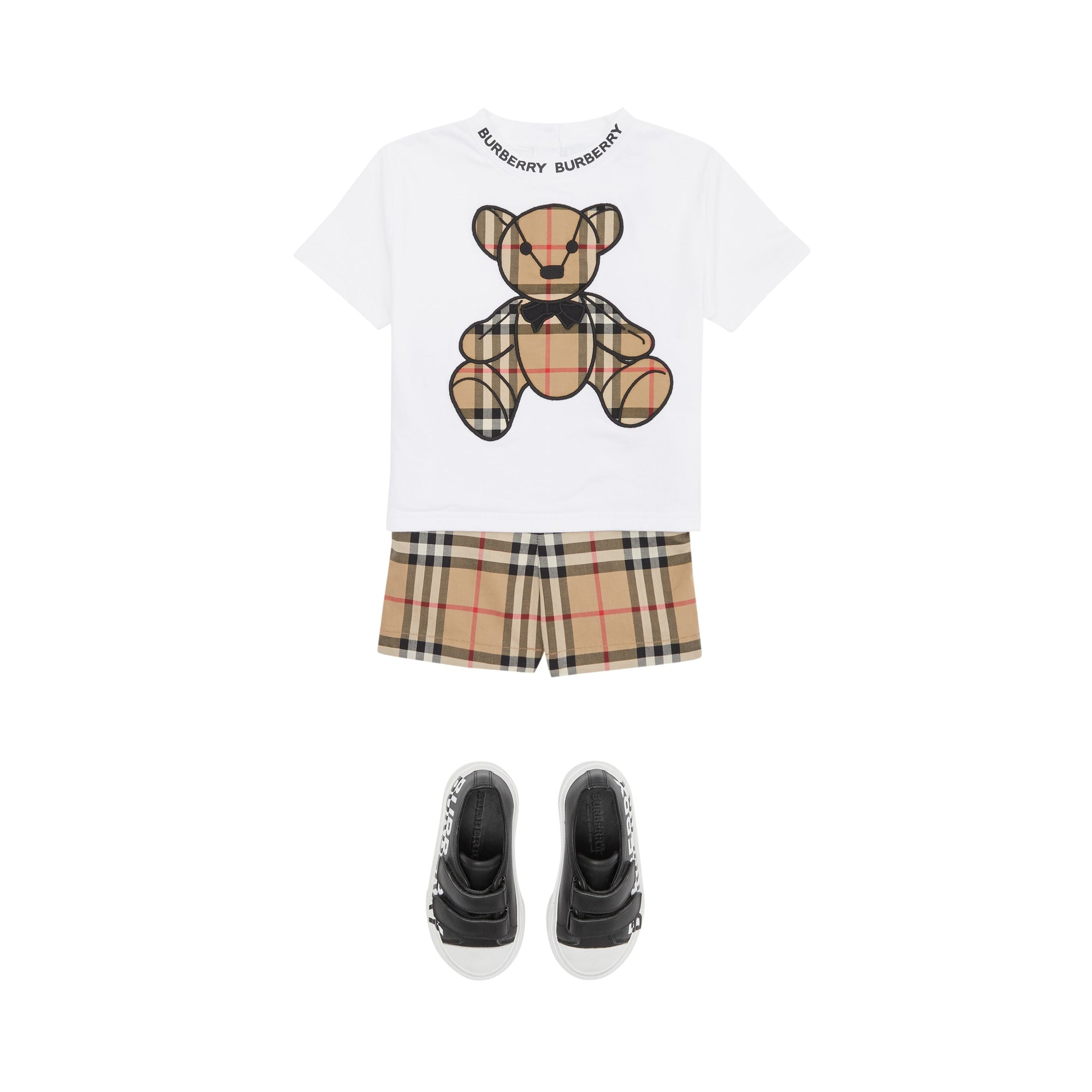T-shirt en coton avec appliqué Thomas Bear - White