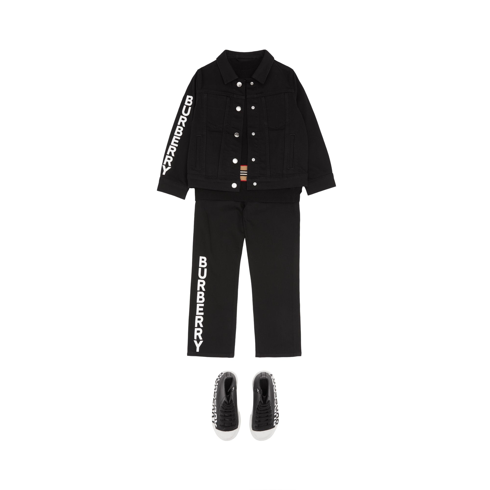 Veste en denim japonais avec logo - Black