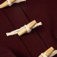Duffle-coat en laine double face - Burgundy