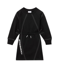 Robe à manches longues en coton avec logo - Black