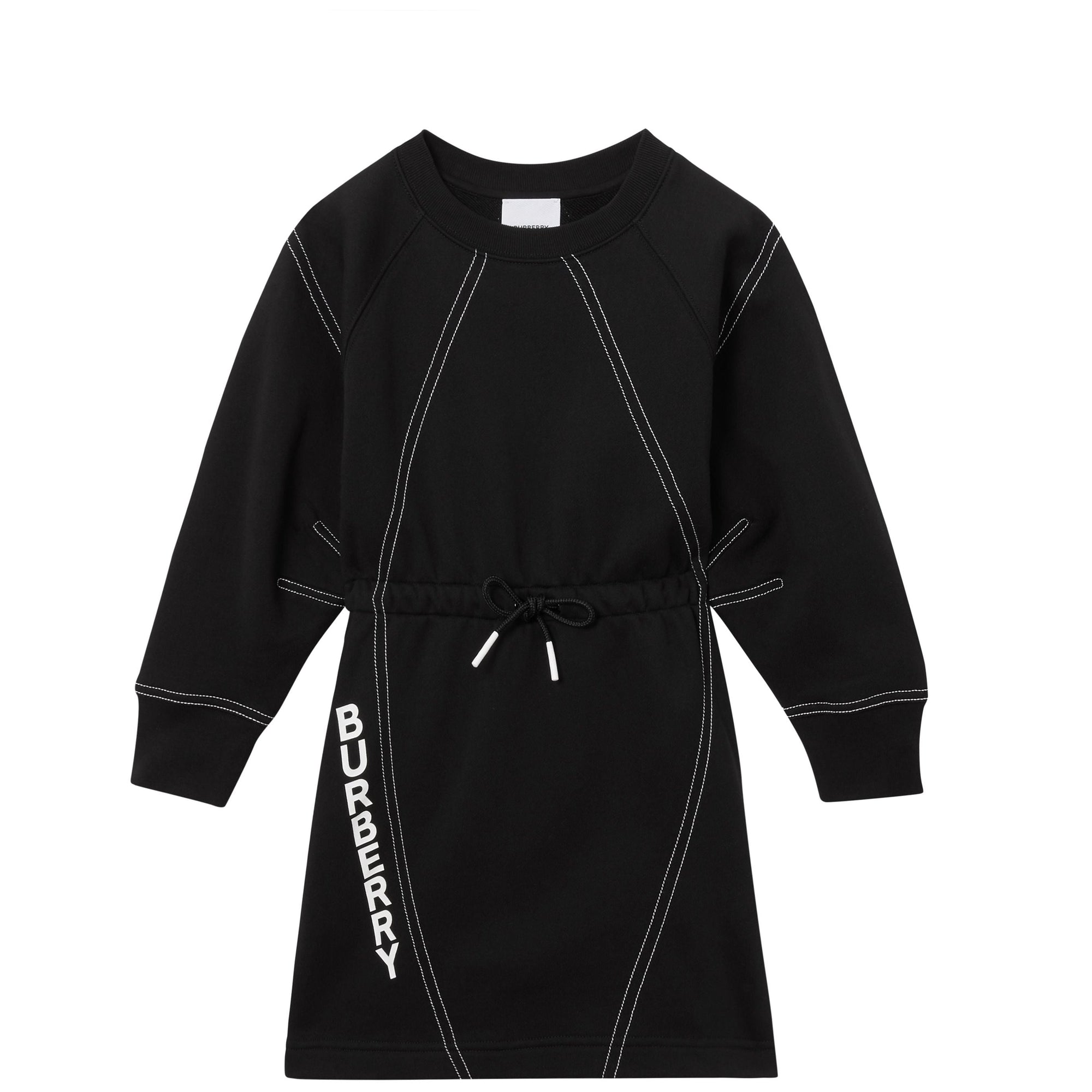 Robe à manches longues en coton avec logo - Black