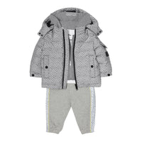 Doudoune à capuche Monogram - Black