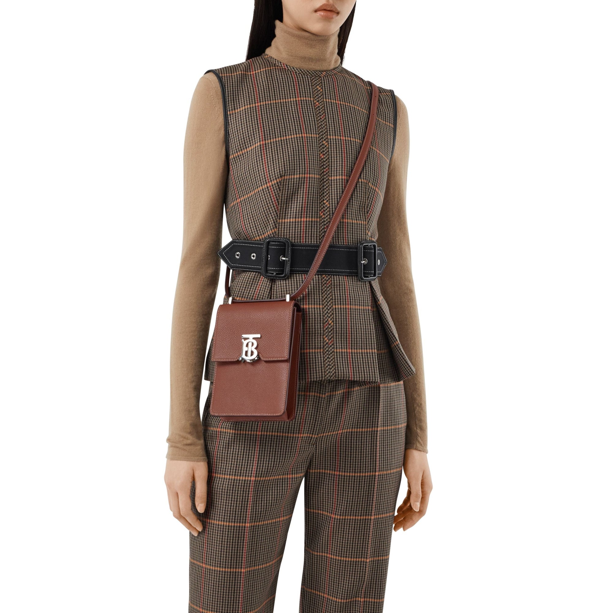 Sac Robin en cuir grainé - Tan