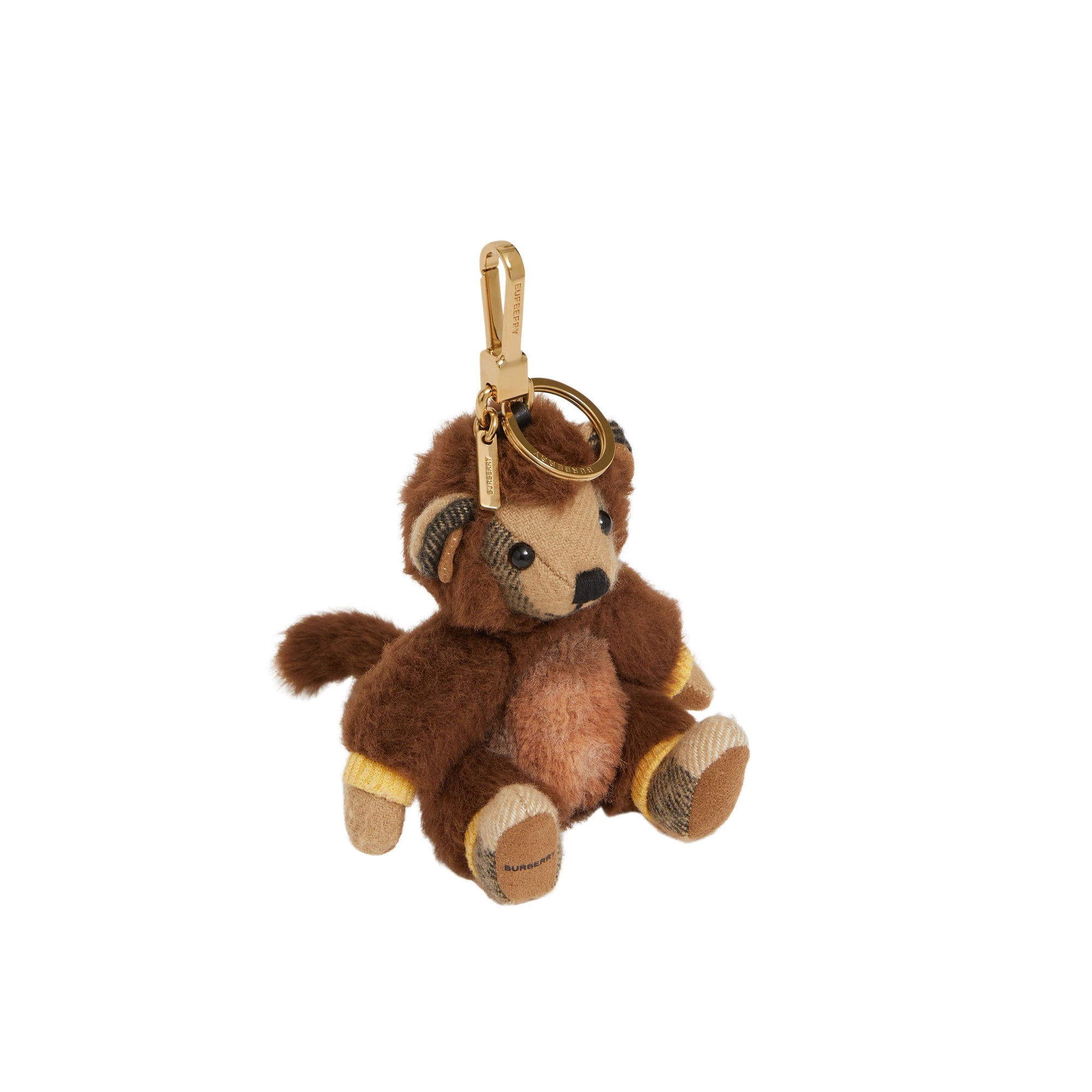 Porte-clés Thomas Bear en costume de singe en cachemire - Archive Beige