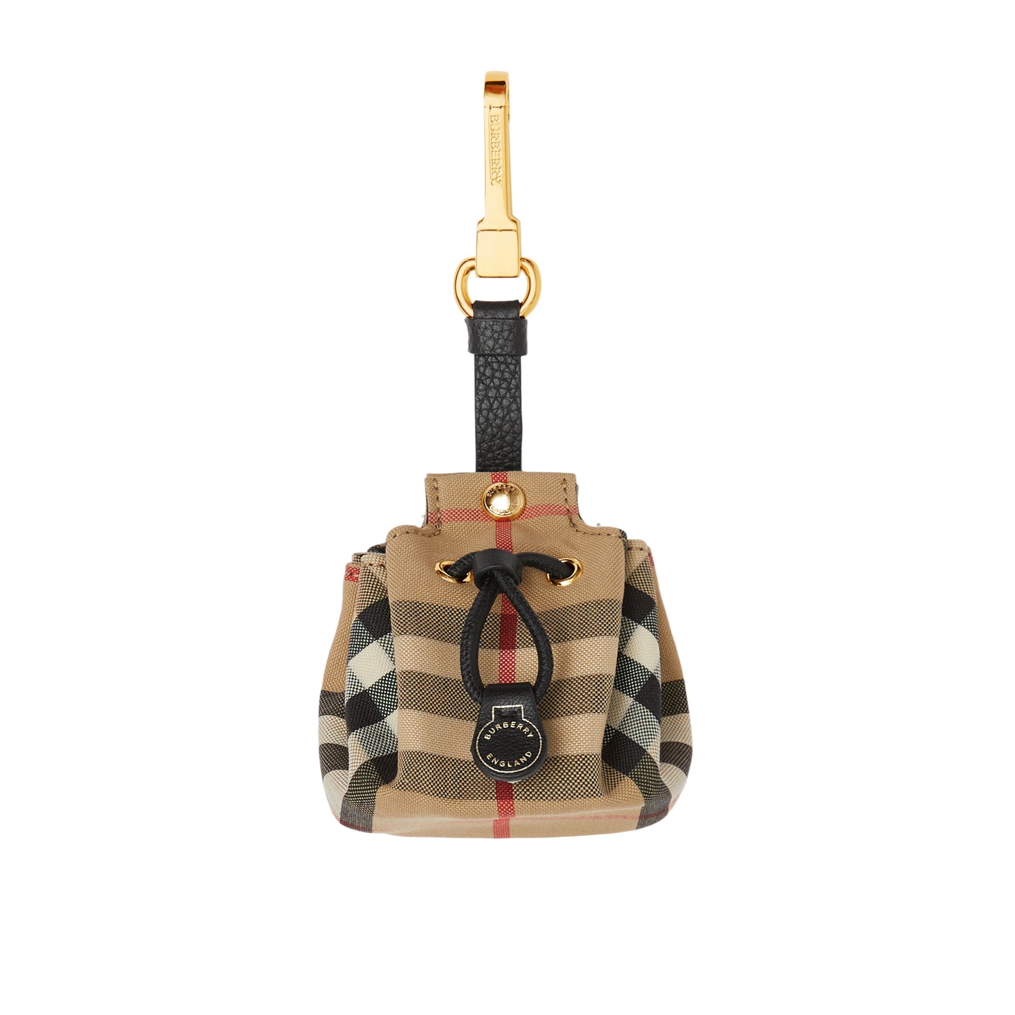 Porte-clés sac seau Vintage check - Archive Beige