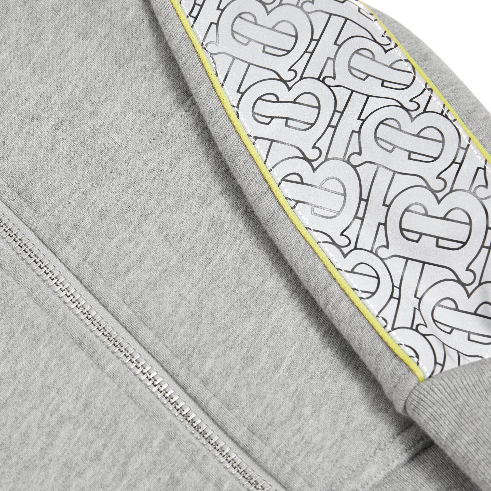 Haut à capuche en coton Monogram - Grey Melange