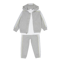 Haut à capuche en coton Monogram - Grey Melange