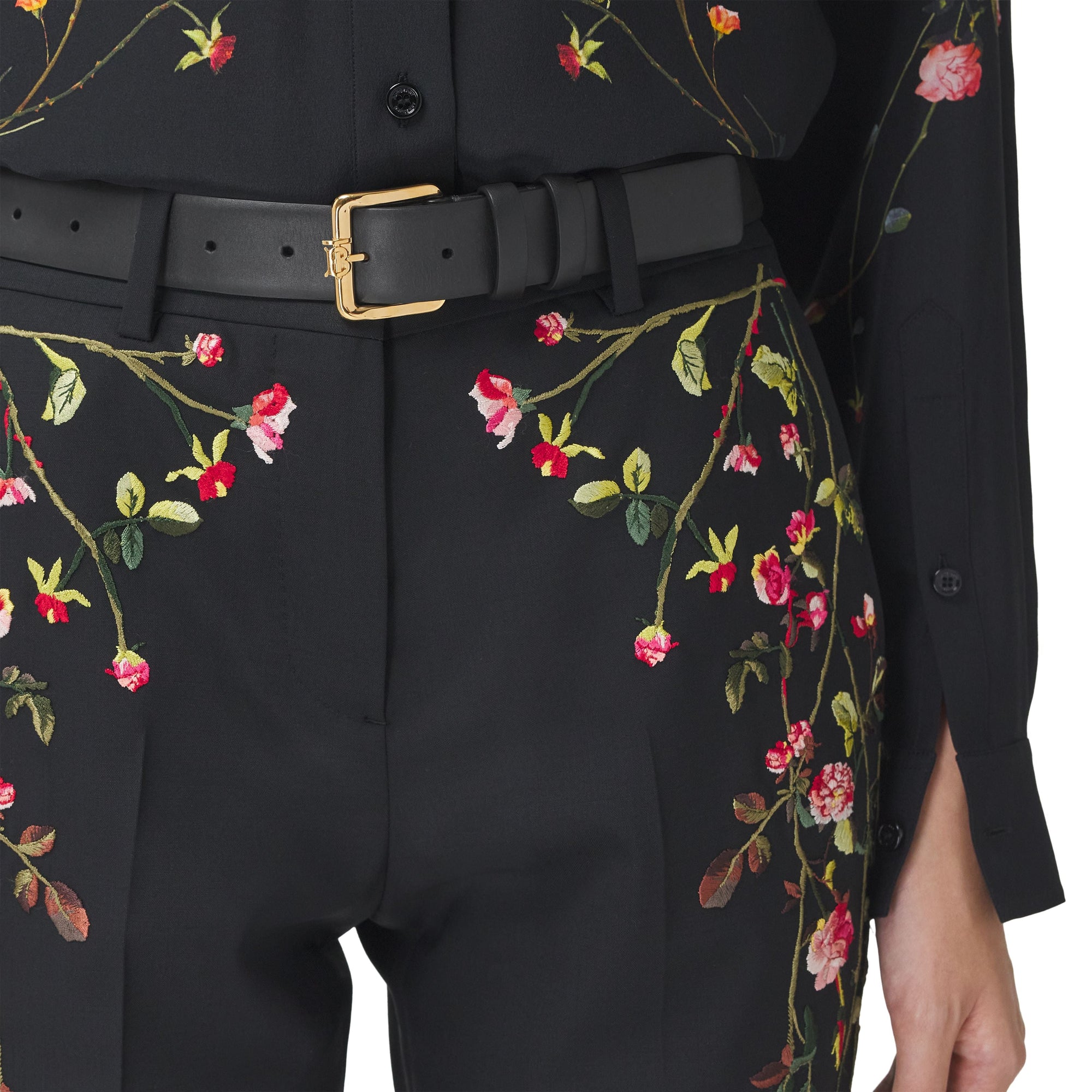 Ceinture en cuir Monogram - Black & Light Gold