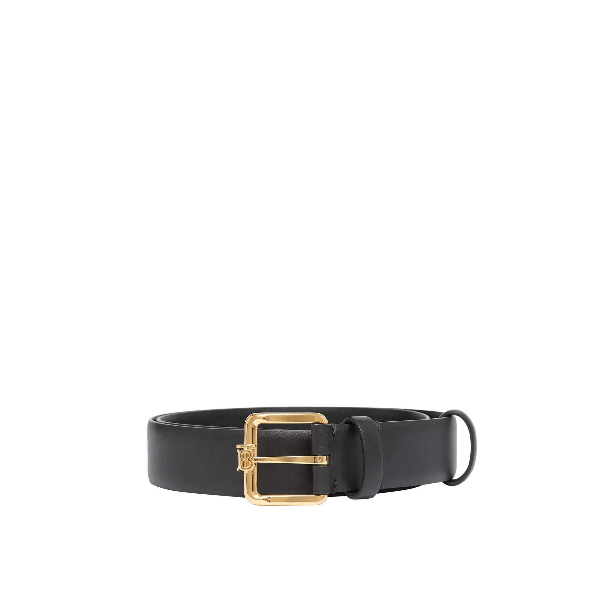 Ceinture en cuir Monogram - Black & Light Gold