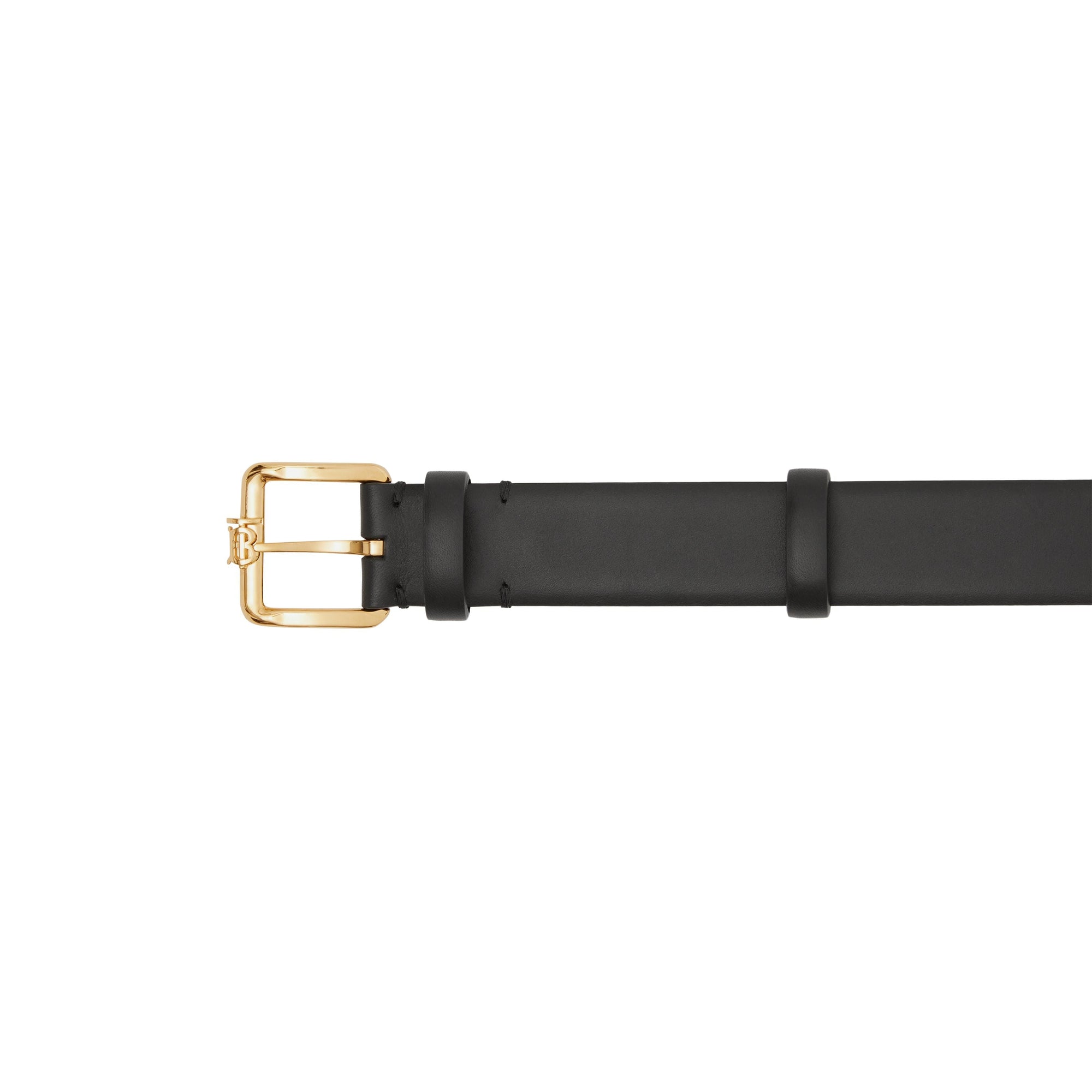 Ceinture en cuir Monogram - Black & Light Gold