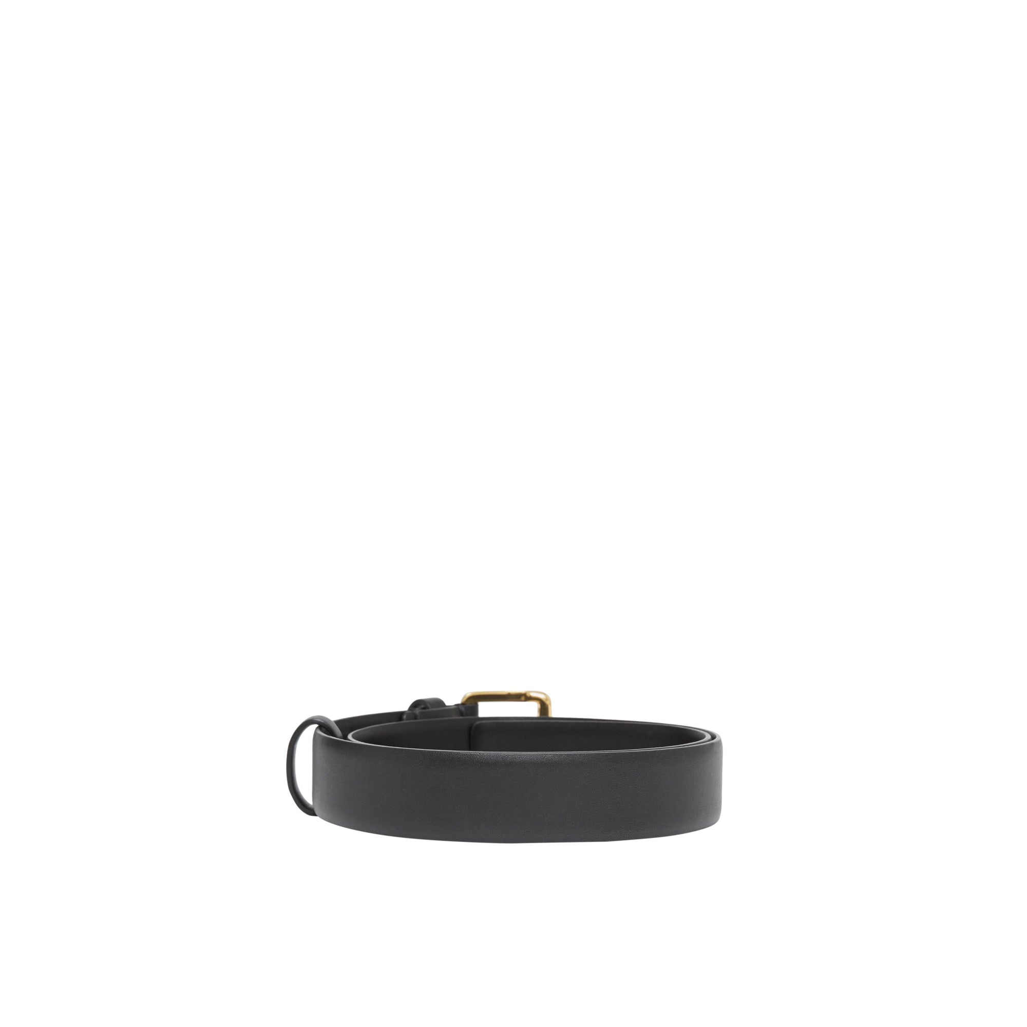 Ceinture en cuir Monogram - Black & Light Gold