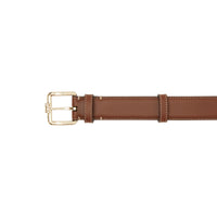 Ceinture en cuir surpiqué Monogram - Tan & Light Gold
