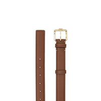 Ceinture en cuir surpiqué Monogram - Tan & Light Gold