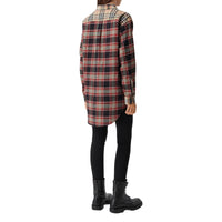 Chemise oversize en flanelle de coton check - Archive Beige