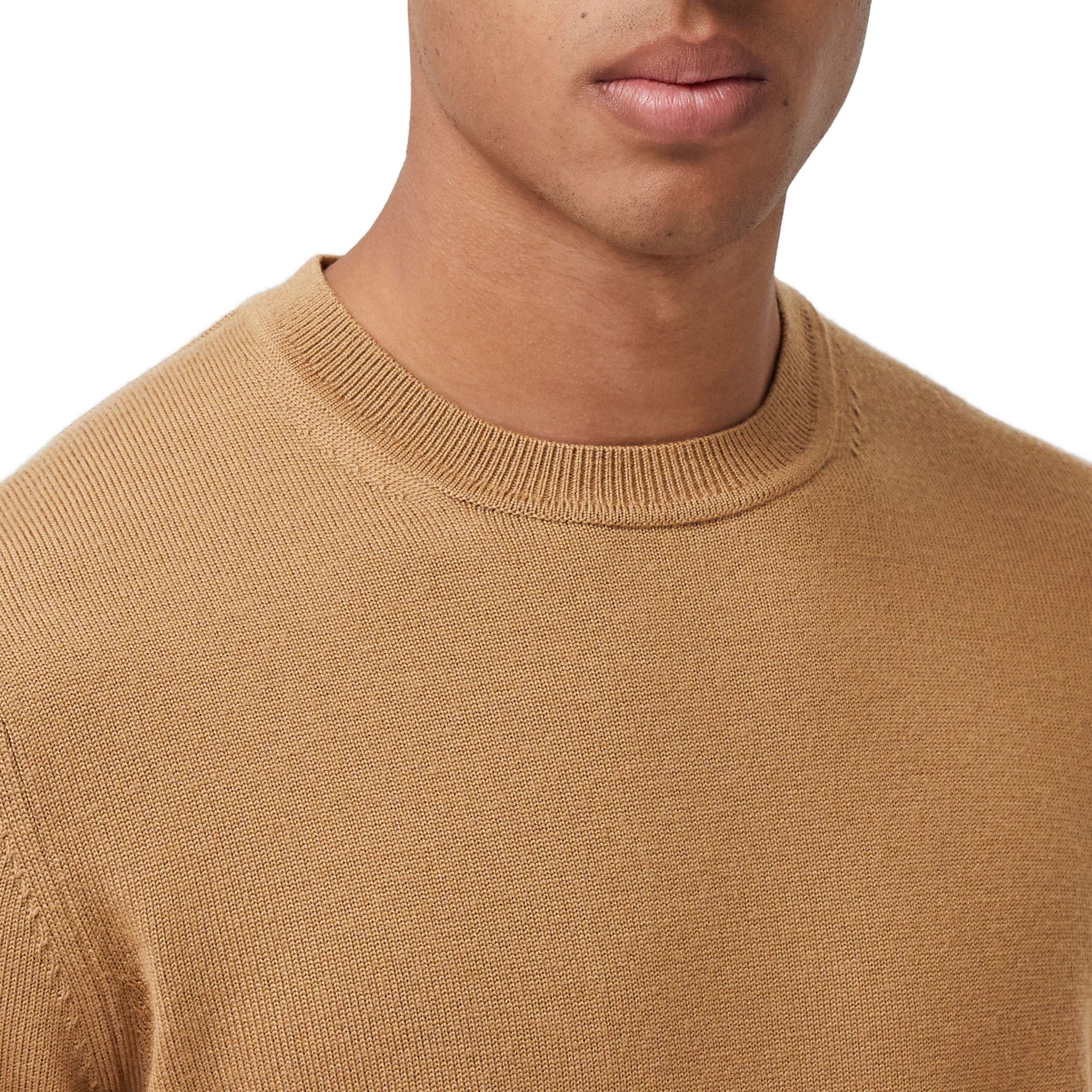 Pull en laine avec rayures iconiques - Camel