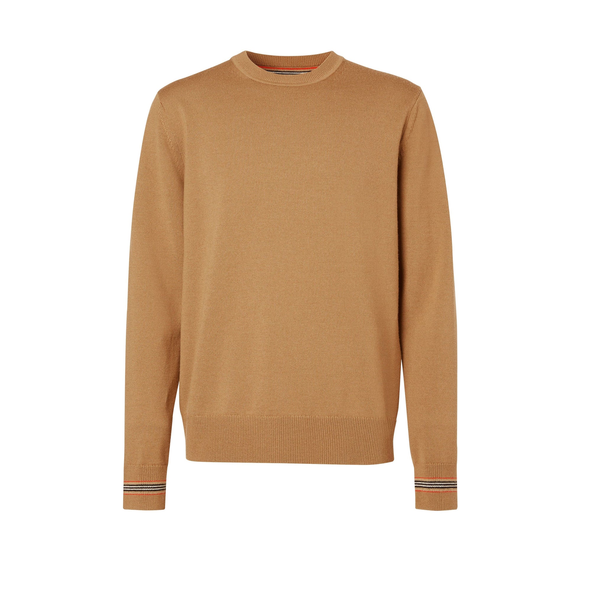 Pull en laine avec rayures iconiques - Camel