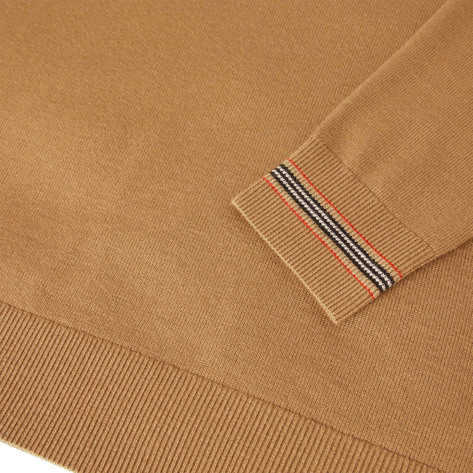 Pull en laine avec rayures iconiques - Camel