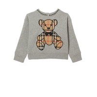 Pull en coton avec appliqué Thomas Bear - Grey Melange