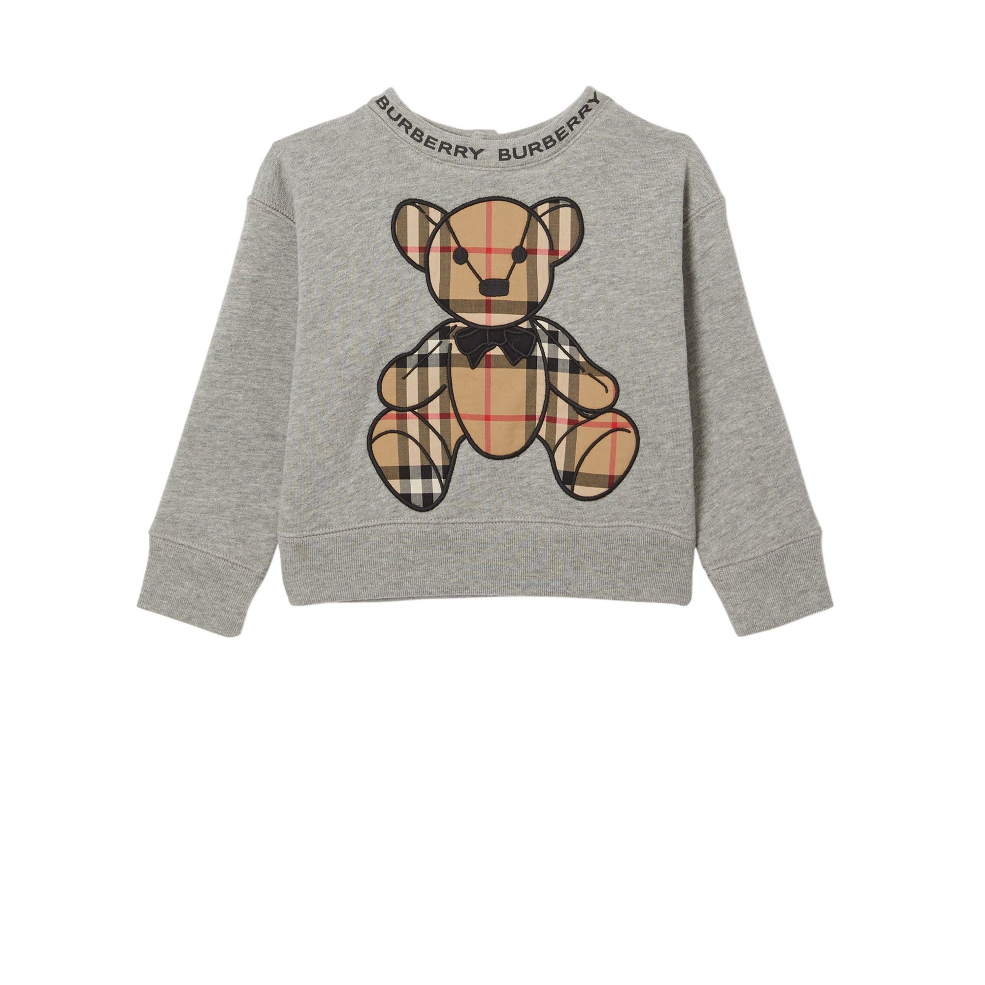 Pull en coton avec appliqué Thomas Bear - Grey Melange