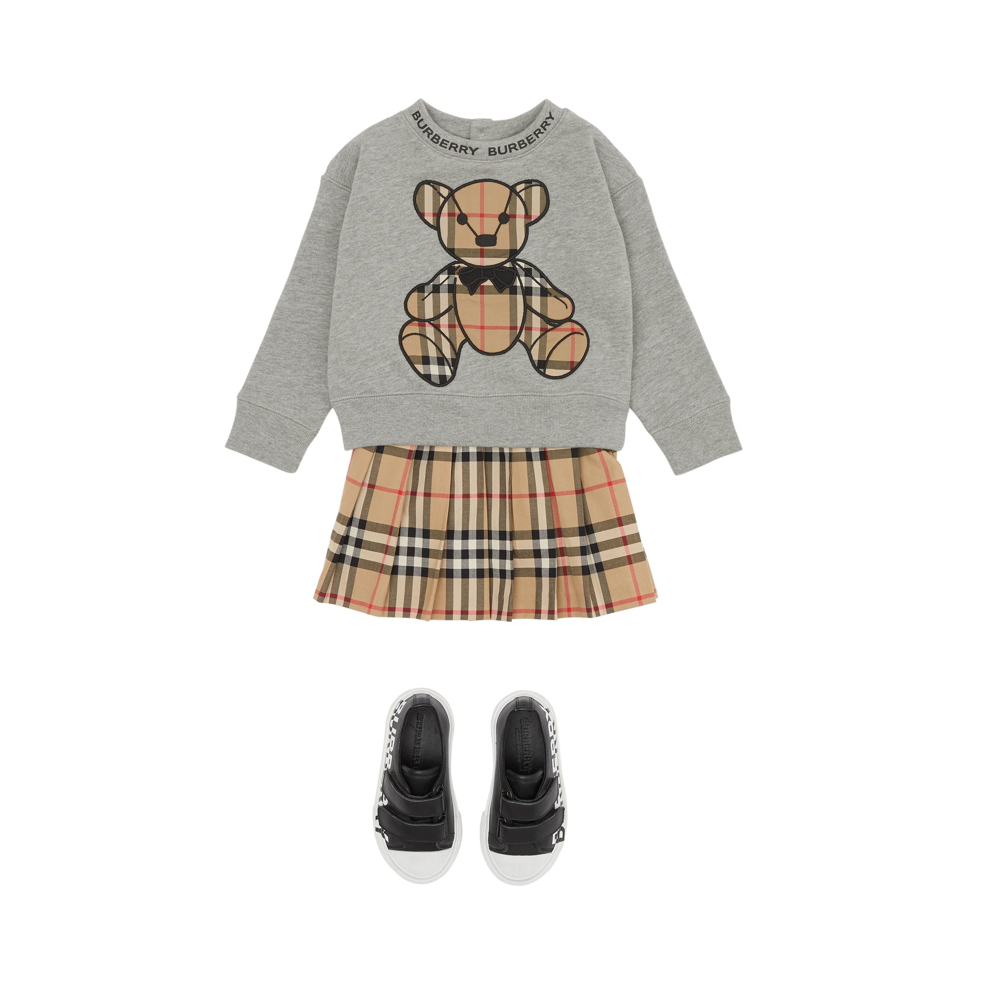 Pull en coton avec appliqué Thomas Bear - Grey Melange