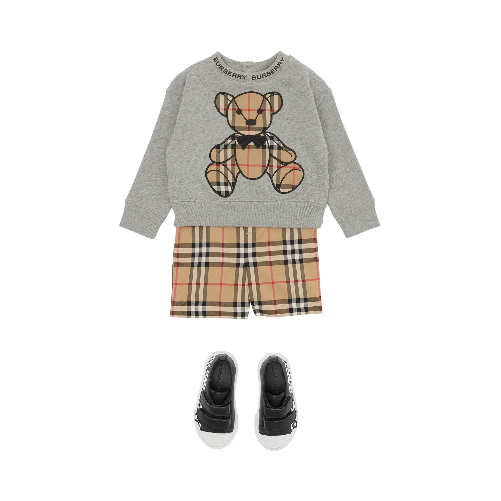 Pull en coton avec appliqué Thomas Bear - Grey Melange