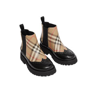 Bottines Chelsea en cuir Vintage check - Archive Beige