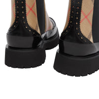 Bottines Chelsea en cuir Vintage check - Archive Beige